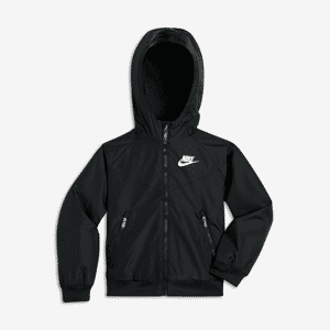 Nike Sportswear Windrunner-jakke med lynlås i fuld længde til småbørn - sort sort 4T