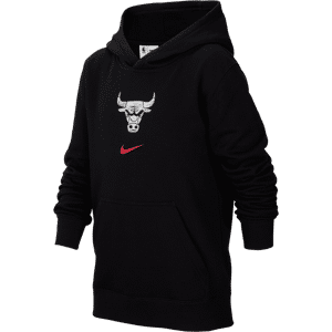 Chicago Bulls Club City Edition Nike NBA-pullover-hættetrøje til større børn (drenge) - sort sort L