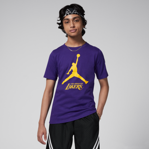 Los Angeles Lakers Essential Jordan NBA-T-shirt til større børn (drenge) - lilla lilla M