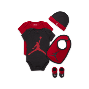 Femdelt Jordan Core-body-gavesæt i æske til babyer - rød rød 6-12M