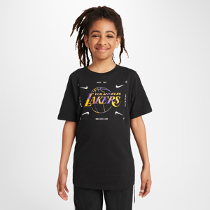 Los Angeles Lakers Nike NBA-T-shirt med logo til større børn (drenge) - sort sort M