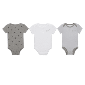 Nike Baby Essentials-bodysuits til babyer (0-9 mdr.) (pakke med 3 stk.) - grå grå 0-3M