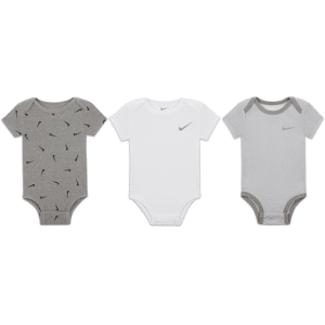 Nike Baby Essentials-bodysuits til babyer (0-9 mdr.) (pakke med 3 stk.) - grå grå 9-12M