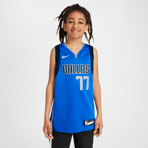 Dallas Mavericks 2023/24 Icon Edition Nike NBA Swingman-trøje til større børn - blå blå XL