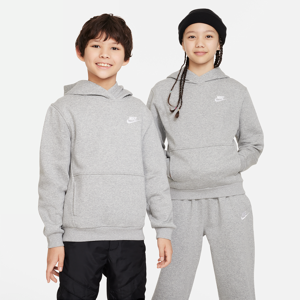 Nike Sportswear Club Fleece-pullover-hættetrøje til større børn - grå grå S