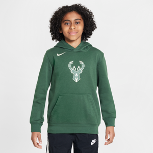 Milwaukee Bucks Club Nike NBA-pullover-hættetrøje i fleece til større børn - grøn grøn L