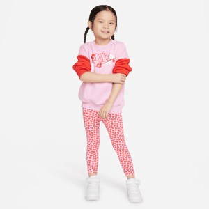 Nike Floral-sæt med crewtrøje og leggings til småbørn - Pink Pink 4T