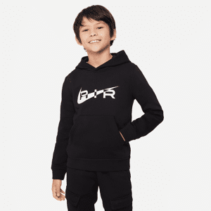 Nike Air-pullover-hættetrøje i fleece til større børn - sort sort S