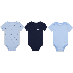 Nike Baby Essentials-bodysuits til babyer (0-9 mdr.) (pakke med 3 stk.) - blå blå 9-12M