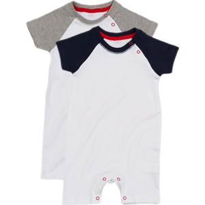 Babybugz Bz41 3-6 Monate Hvid/navy/rød Farve