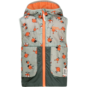 Jack Wolfskin Kids' Smileyworld All Over Print Vest Icon Mint Leaf 140, Icon Mint Leaf