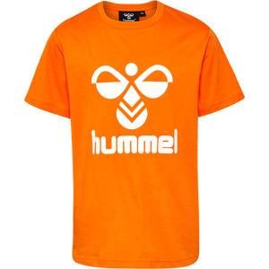 Hummel Kids' hmlTRES T-Shirt Short Sleeve Persimmon Orange 134, Persimmon Orange