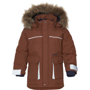 Didriksons Kids' Kure Parka 5 Earth Brown 90, Earth Brown