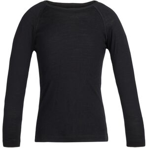 Icebreaker Kids' 200 Oasis Longsleeve Crewe Black 8, Black