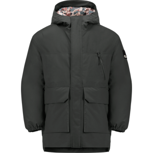 Jack Wolfskin Teens' 2-Layer Insulated Parka Granite Black 152, Granite Black