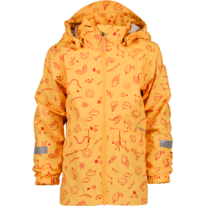 Didriksons Kids' Norma Printed Jacket 3 Doodle Papaya Orange 90, Doodle Papaya Orange