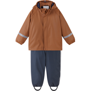 Reima Kids' Tipotella Rain Outfit Cinnamon Brown 122 cm, Cinnamon Brown