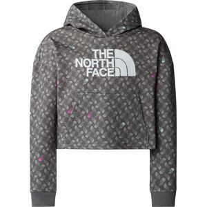 The North Face Girls' Light Drew Peak Printed Hoodie Smoked Pearl TNF Shadow XL, Smoked Pearl Tnf Shadow