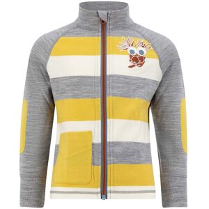 Ulvang Kids' Piny Woolterry Jacket Grey Melange/Misted Yellow/Vanilla 110, Grey Melange/Misted Yellow/Vanilla