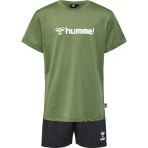 Hummel Plag Sæt Tshirt + Shorts Drenge Tøj Grøn 104