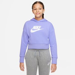 Nike Sportswear Club Cropped Hættetrøje Piger Tøj Lilla 128137 / S