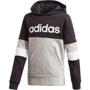 Adidas Linear Colourblock Fleece Hættetrøje Drenge Tøj Grå 122
