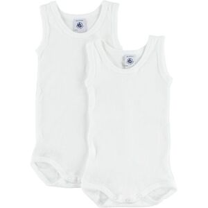 Petit Bateau Body - 2-Pak - U/æ - Hvid - Petit Bateau - 18 Mdr - Body U/æ