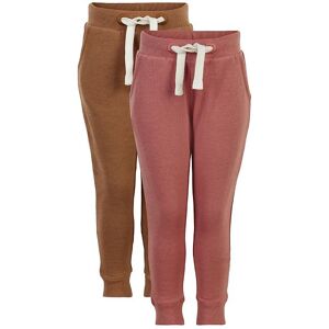 Minymo Sweatpants - 2-Pak - Canyon Rose/brun - Minymo - 9 År (134) - Bukser - Bomuld