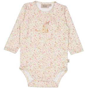 Wheat X Rodinia Body L/æ - Limited - Watercolor Flowers - Wheat - 2 År (92) - Body L/æ