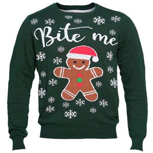 Jule-Sweaters Bluse - Bite Me - Mørkegrøn - Jule-Sweater - 1 År (80) - Bluse