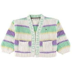 Tommy Hilfiger Cardigan - Strik - Ecru Colored Stripe - Tommy Hilfiger - 12 År (152) - Cardigan