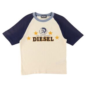Diesel T-Shirt - Turry D4d Over - Beige/blue - Diesel - 10 År (140) - T-Shirt