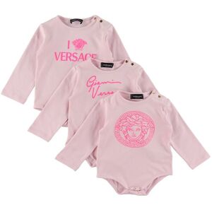 Versace Gaveæske - Body L/æ - 3-Pak - Lyserød - Versace - 9-12 Mdr - Body L/æ