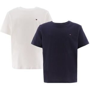 Tommy Hilfiger T-Shirt - 2-Pak - Desert Sky/hvid - Tommy Hilfiger - 6-7 År (116-122) - T-Shirt