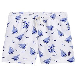 Polo Ralph Lauren Badeshorts - Lighthouse - Hvid/blå M. Sejlskib - Polo Ralph Lauren - 4 År (104) - Badetøj