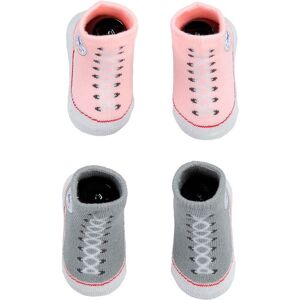 Converse Strømper - 2-Pak - Grå/rosa - Converse - 6-12 Mdr - Strømper