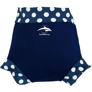 Konfidence Blebadebukser - Uv50+ - Nappy E-Flex - Navy Polka - Konfidence - 6-9 Mdr - Blebadebukser