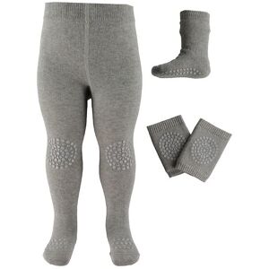 Gobabygo Kravle Startpakke - Grey Melange - Gobabygo - 12-18 Mdr - Strømpebukser