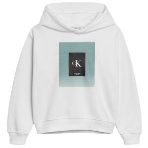 Klein Hættetrøje - Gradient Box Logo - Bright White - Calvin Klein - 8 År (128) - Hættetrøje