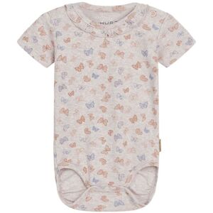 Hust And Claire Body K/æ - Bridget - Rib - Beige M. Sommerfugle - Hust And Claire - 62 - Body K/æ