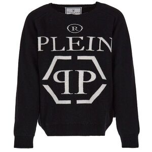 Philipp Plein Bluse - Uld/viskose - Sort M. Logo - Philipp Plein - 10 År (140) - Bluse