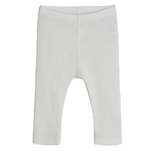 Hust And Claire Leggings - Lee - Rib - Uld - Off White - Hust And Claire - 1½ År (86) - Leggings