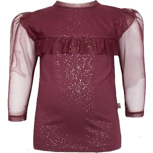 Little Wonders Bluse - Zoe - Burgundy Glitter - Little Wonders - 3-4 År (98-104) - Bluse