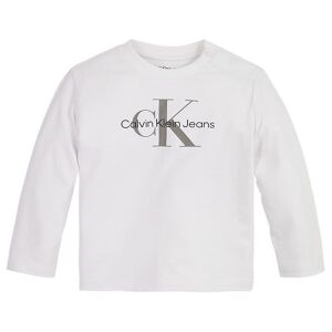 Klein Bluse - Monogram Ls T-Shirt - Bright White - Calvin Klein - 3 År (98) - Bluse
