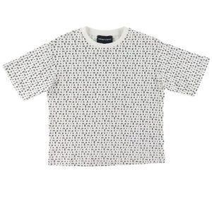 Giorgio Armani Emporio Armani T-Shirt - Hvid/sort M. Tekst - Emporio Armani - 12 År (152) - T-Shirt