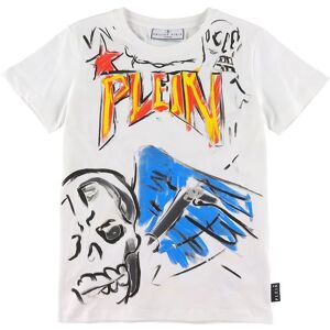 Philipp Plein T-Shirt - Hvid M. Print - Philipp Plein - 12 År (152) - T-Shirt