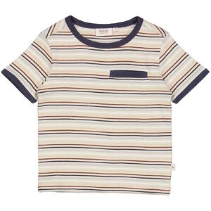 Wheat T-Shirt - Bosse - Multi Stripe - Wheat - 8 År (128) - T-Shirt