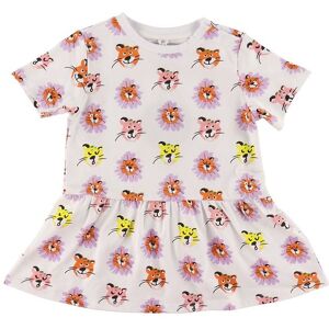 Stella Mccartney Kids Kjole - Hvid M. Leoparder - Stella Mccartney Kids - 18 Mdr - Kjole