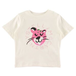 Stella Mccartney Kids T-Shirt - Hvid/pink M. Leopard - Stella Mccartney Kids - 8 År (128) - T-Shirt