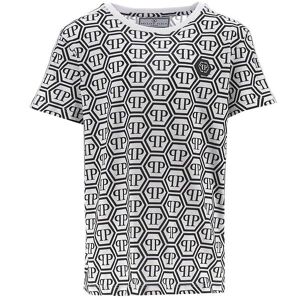 Philipp Plein T-Shirt - Sort/hvid M. Logo - Philipp Plein - 10 År (140) - T-Shirt